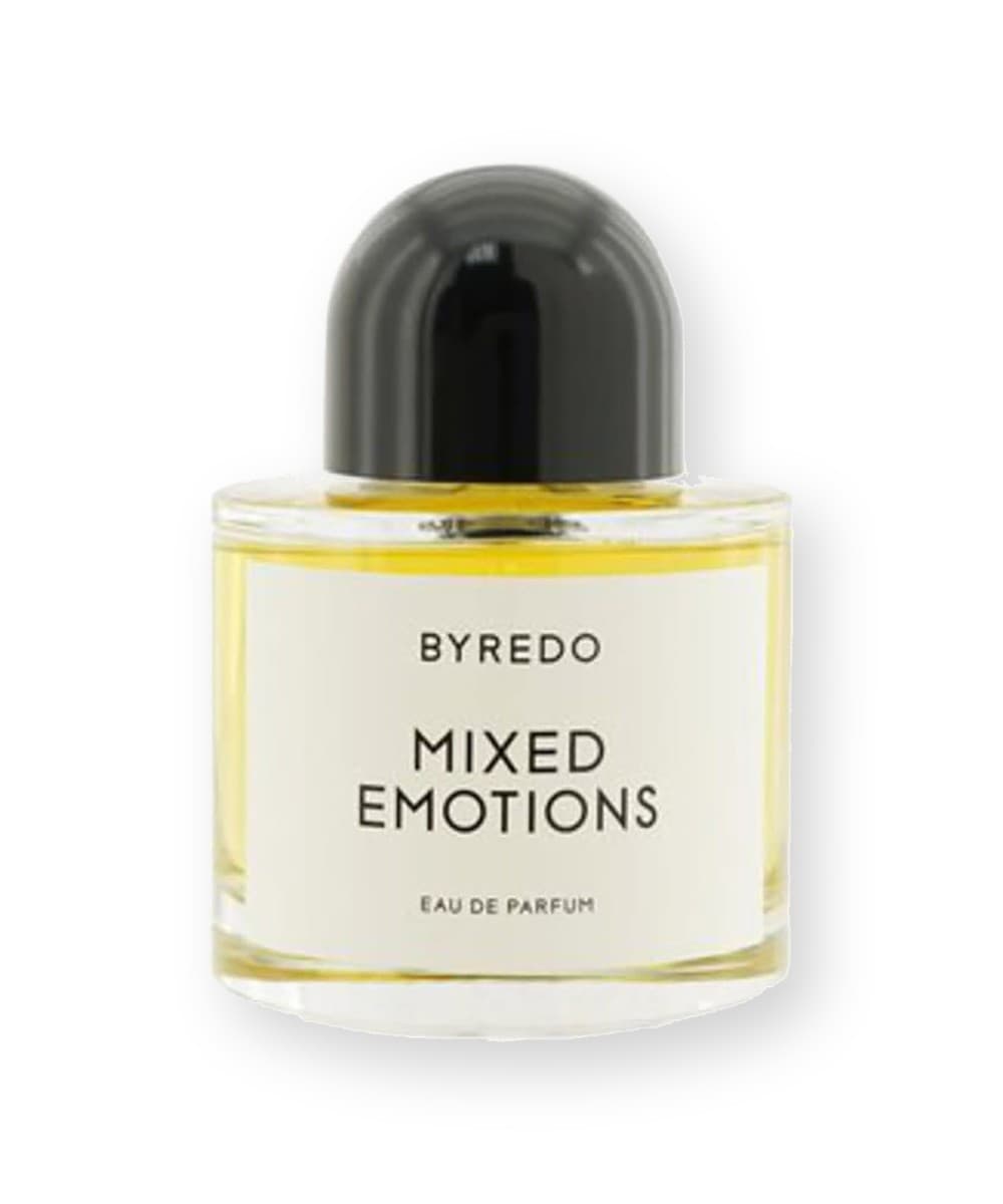 Byredo Mixed Emotions fragrance bottle, front view