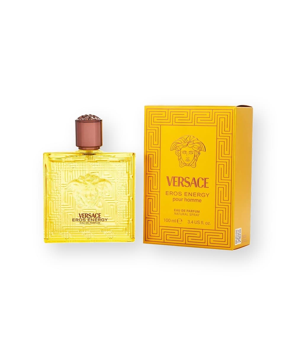 Versace Eros Energy fragrance bottle, front view