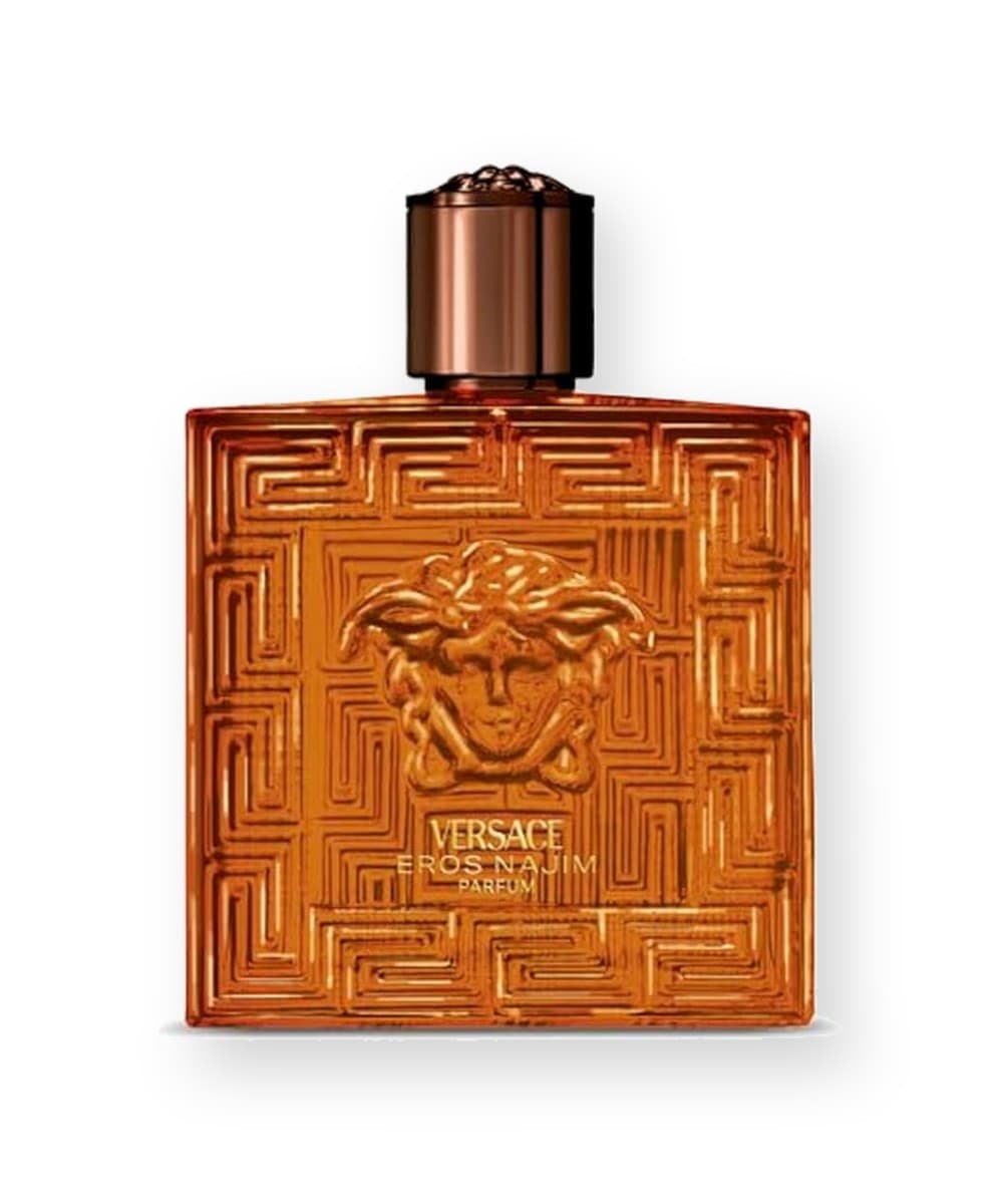 Versace Eros Najim fragrance bottle, front view