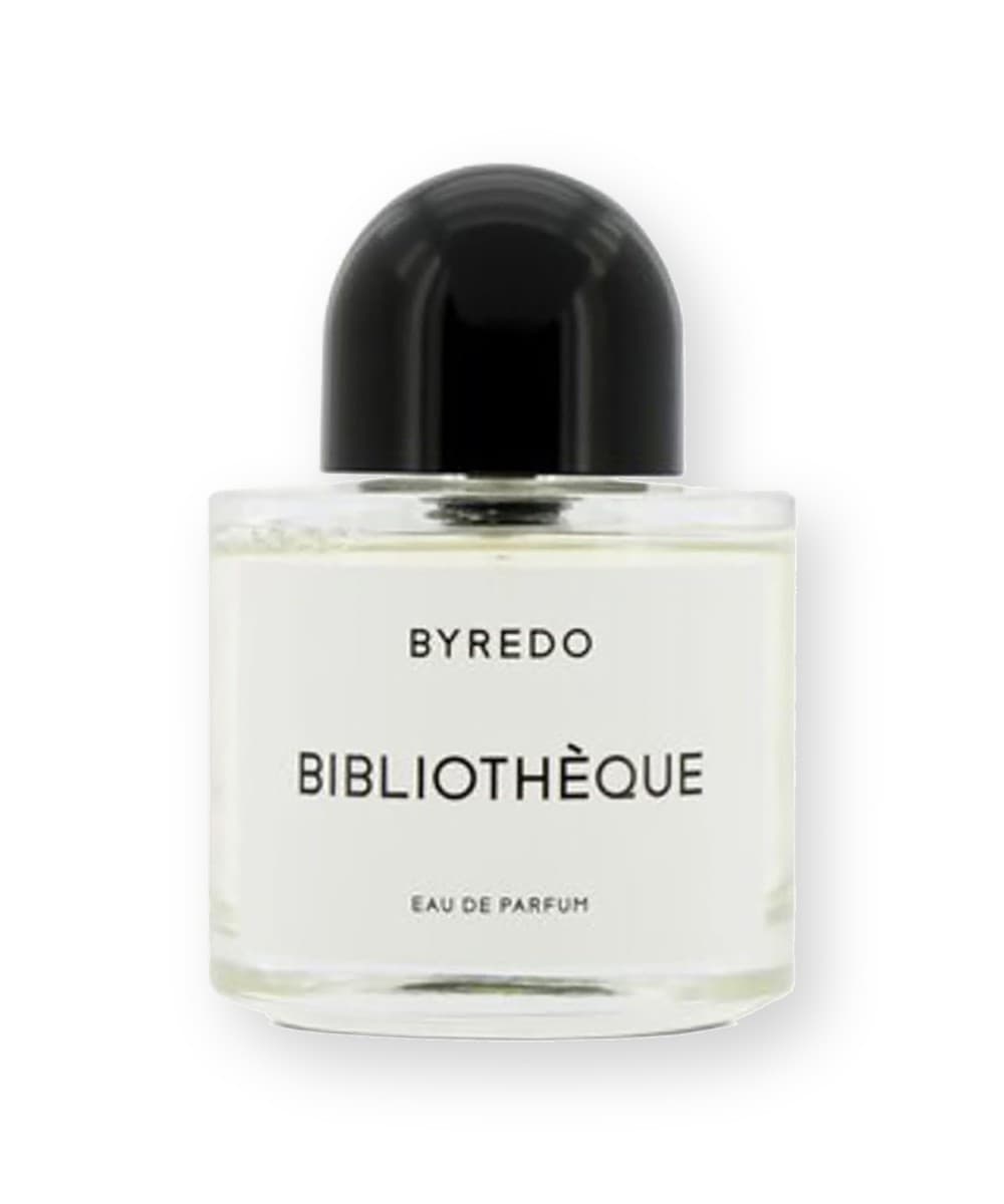 Byredo Bibliothèque fragrance bottle, front view