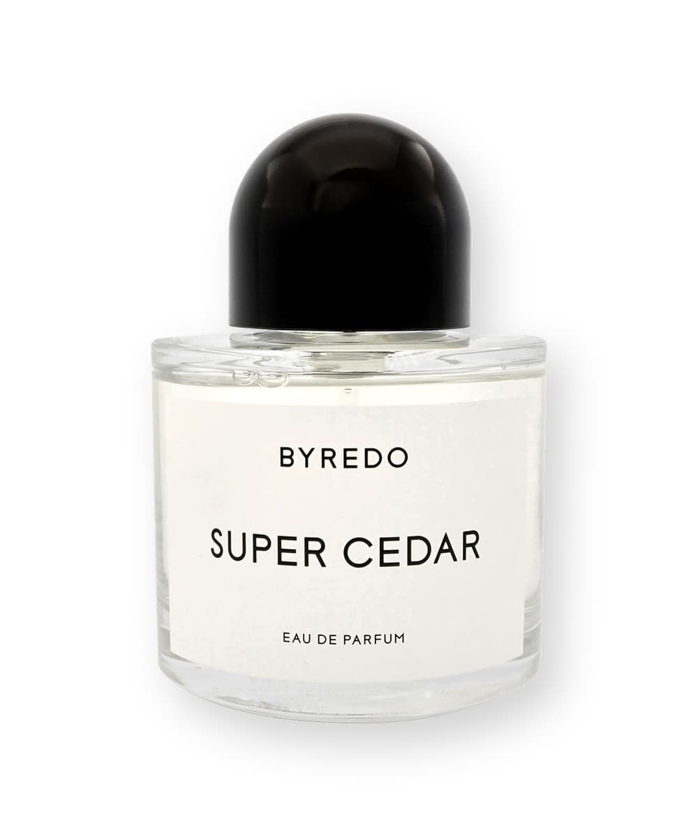 Byredo Super Cedar fragrance bottle, front view