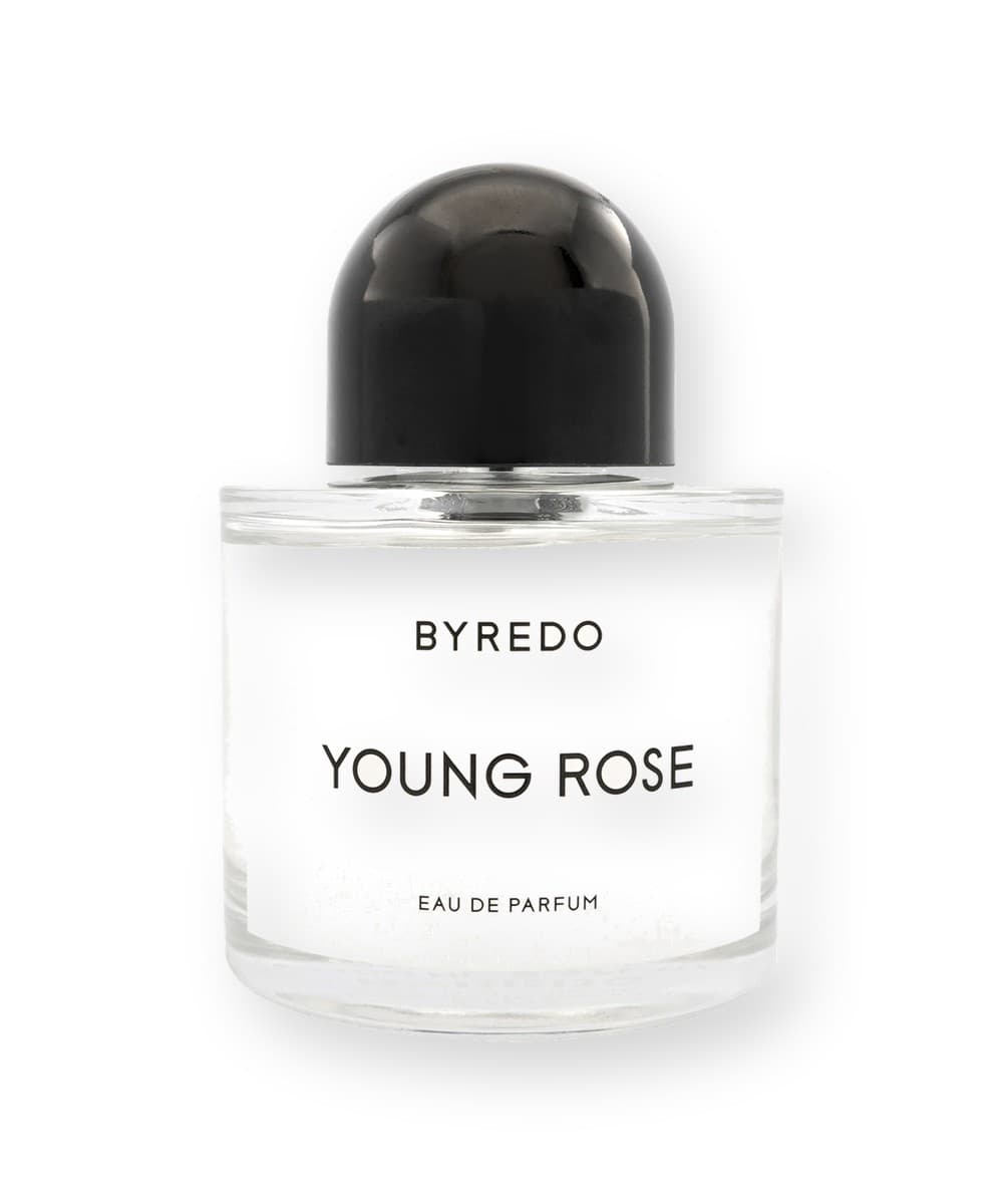 Byredo Young Rose fragrance bottle, front view