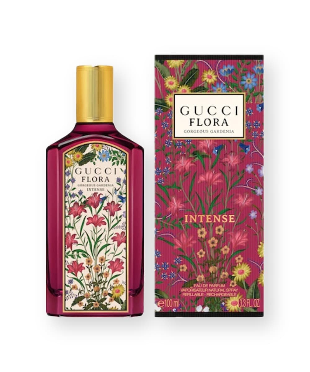 Gucci Flora Gorgeous Gardenia Intense fragrance bottle, front view