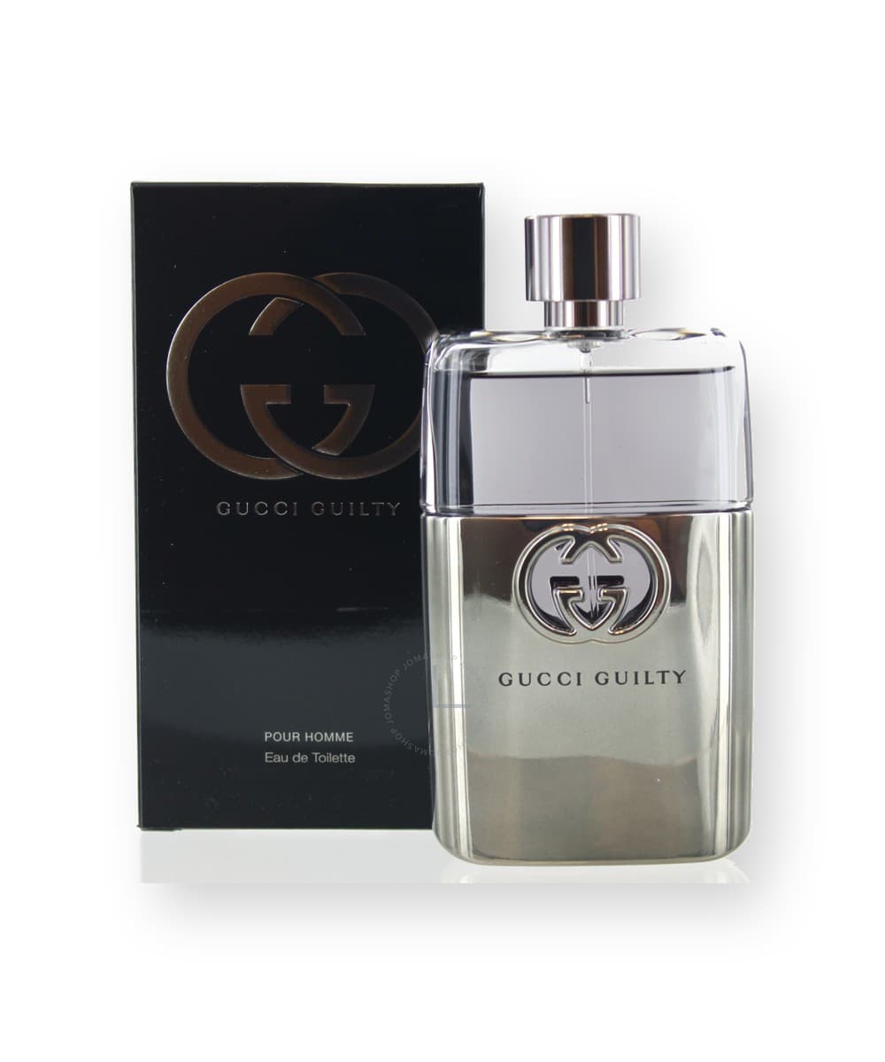 Gucci Guilty Pour Homme fragrance bottle, front view