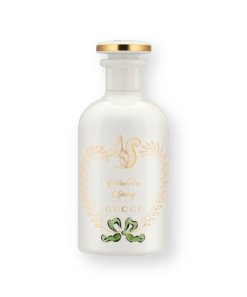 Gucci Winter's Spring fragrance bottle, front view