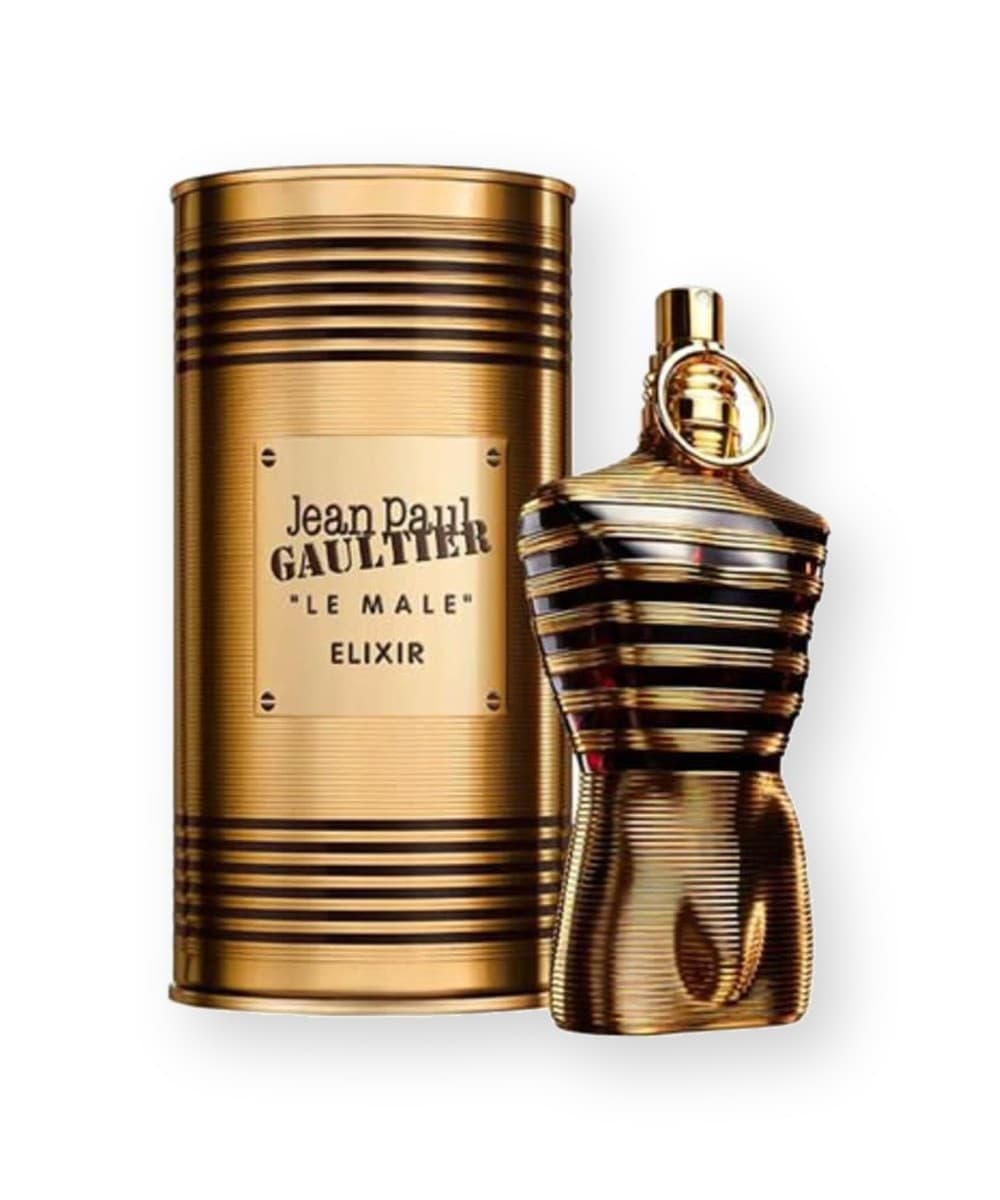 Jean Paul Gaultier Le Male Elixir fragrance bottle, front view