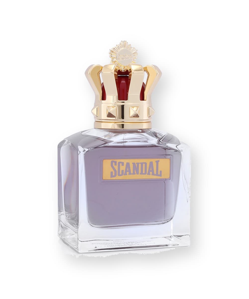Jean Paul Gaultier Scandal Pour Homme fragrance bottle, front view