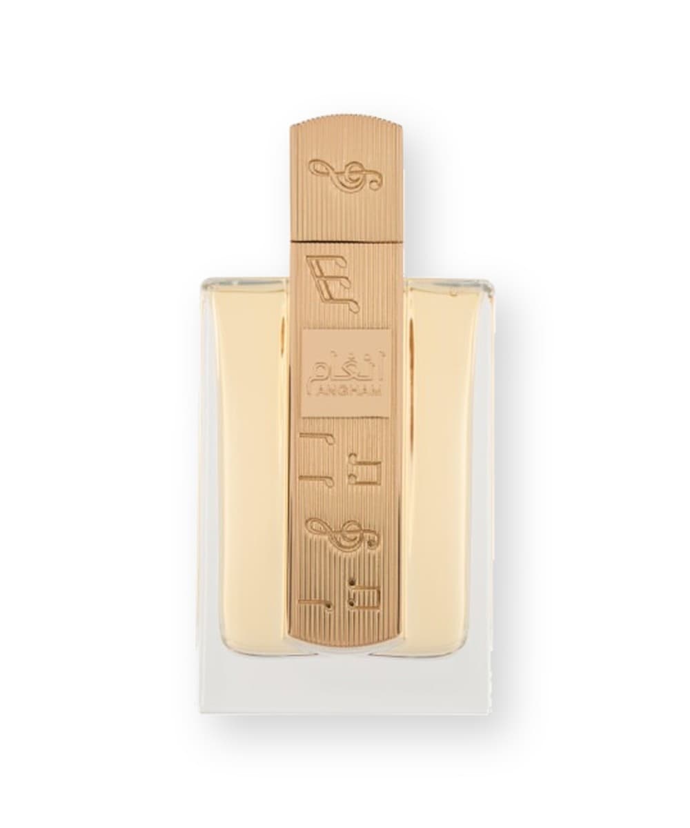 Lattafa Angham fragrance bottle, front view