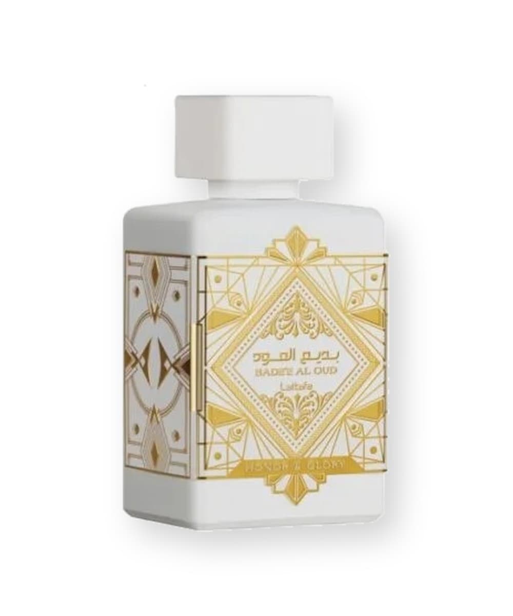 Lattafa Bade'e Al Oud Honor & Glory fragrance bottle, front view