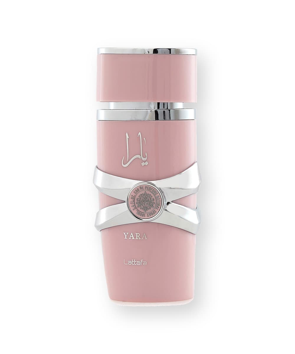 Lattafa Yara fragrance bottle, front view