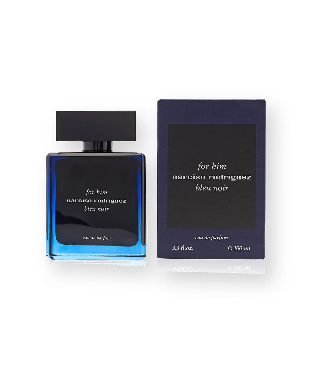 Narciso Rodriguez Bleu Noir for Him EDP fragrance bottle, front view