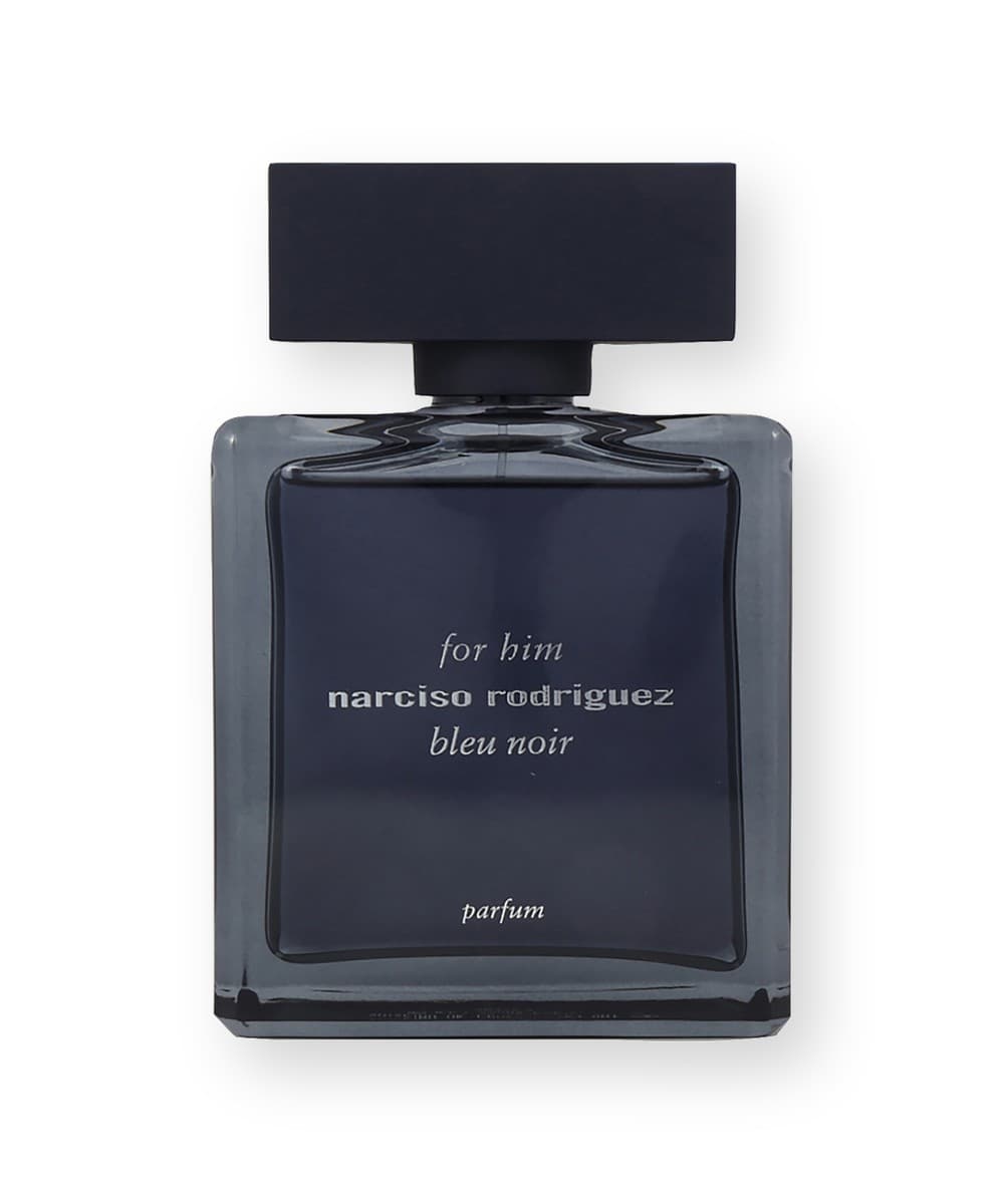 Narciso Rodriguez Bleu Noir Parfum fragrance bottle, front view