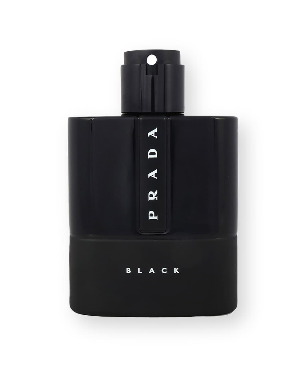 Prada Luna Rossa Black fragrance bottle, front view